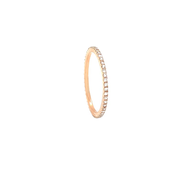 Rose Gold with White Diamonds Band