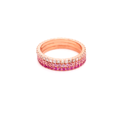 Pink Ombrè Rings - Half Set
