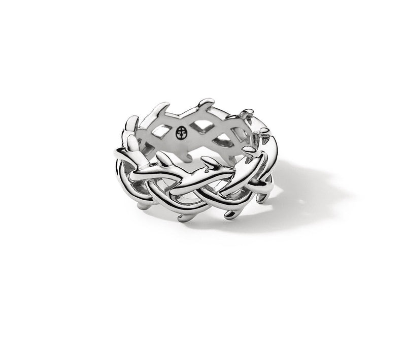 STERLING SILVER CROWN RING, 11MM